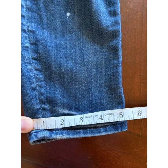 Mother The Looker Mid RIse Skinny Jeans Rough It Up Distressed Size 30 - Picture 11 of 14